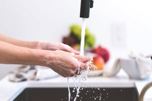 washing hands