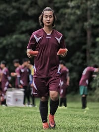 Ganesh playing soccer