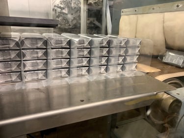 Twincraft bar soap on the line to be wrapped