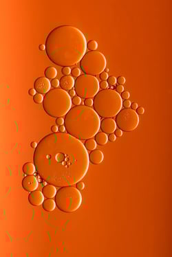 orange bubbles liquid