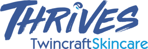 Thrives logo, Twincraft Skincare's employee well-being initiative 