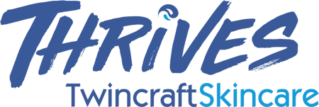 Thrives logo, Twincraft Skincare's employee well-being initiative