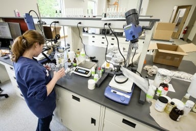 Twincraft employee working in R&D lab