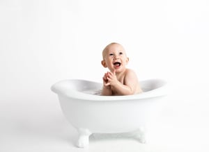 baby in bath