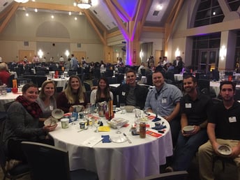 Twincraft Skincare employees at Spectrum's 2018 Empty Bowl dinner