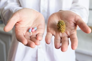 hemp flower and pain medicine pills