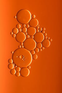 orange bubbles liquid
