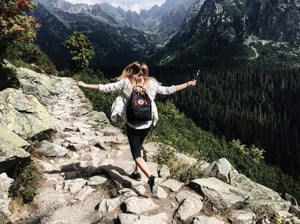 woman hiking