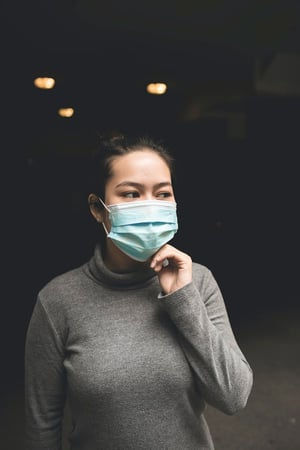 woman wearing face mask