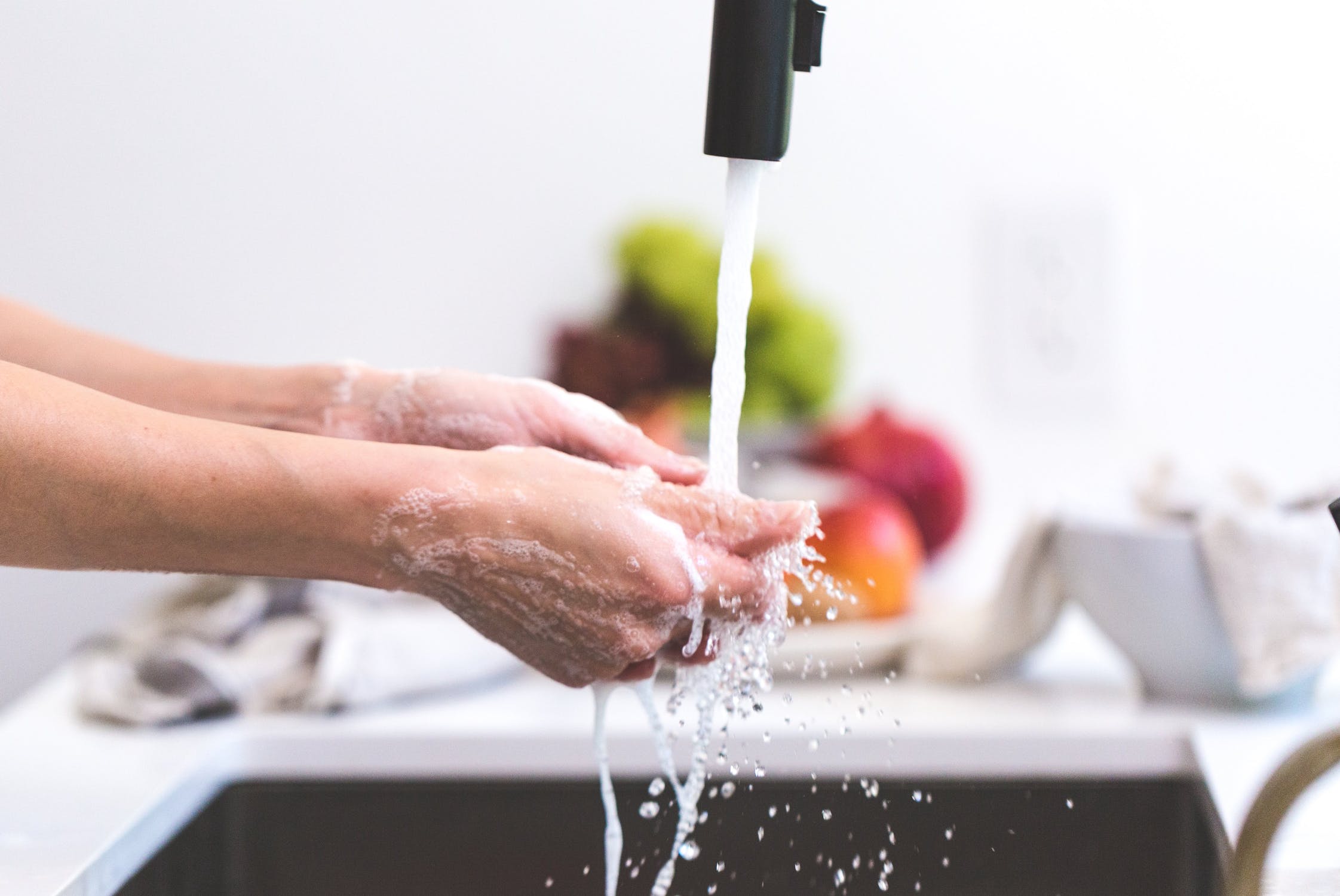 washing hands