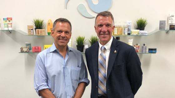 Twincraft Skincare Hosts Governor Phil Scott