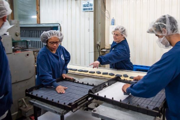 Twincraft Skincare employees working in manufacturing