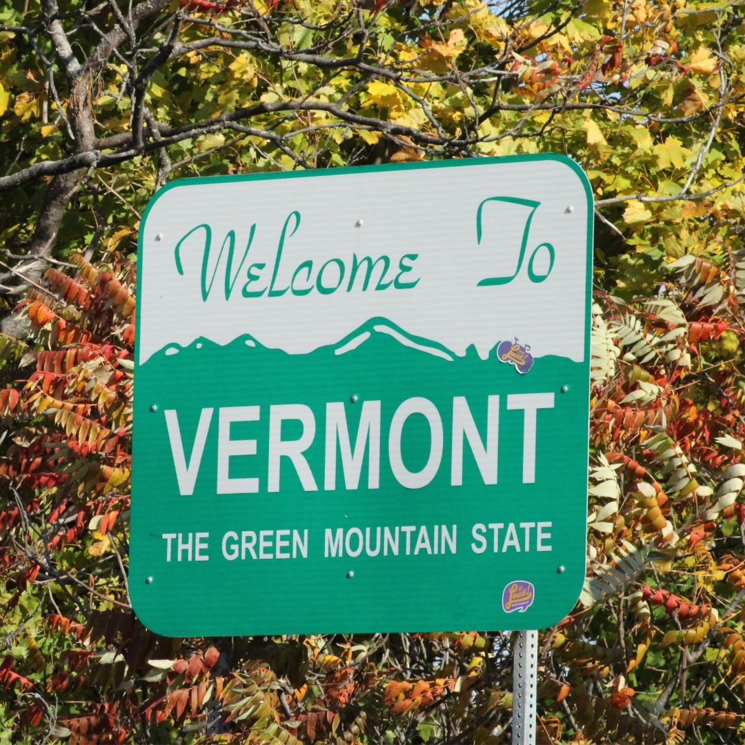 welcome to vermont sign